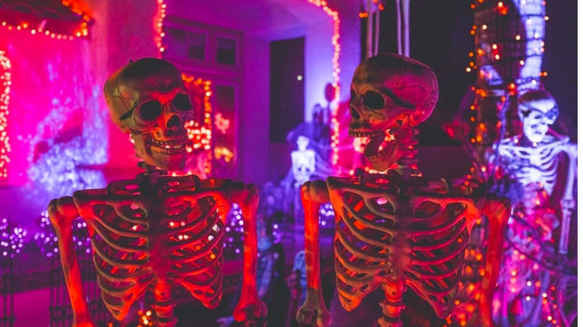 calaveras decorativas en una fiesta