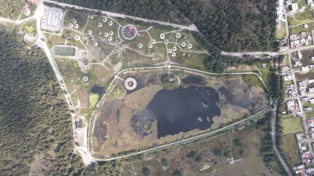 Toma aérea dela Parque Sierra Morelos en Toluca