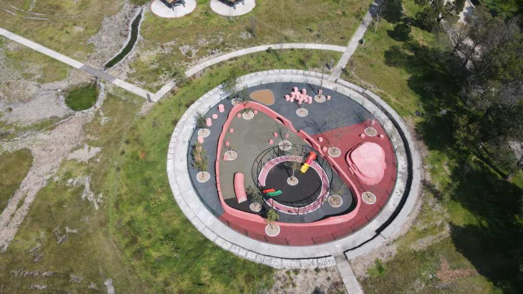 Toma aérea dela Parque Sierra Morelos en Toluca