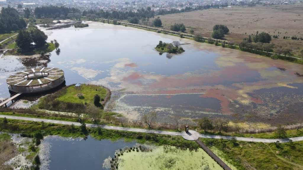 Toma aérea dela Parque Sierra Morelos en Toluca