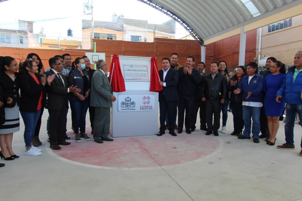 Inauguración de instalaciones educativas en Lerma
