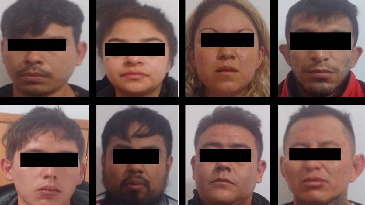 Fotografías de los delincuentes detenidos