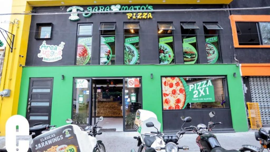 entrada de Jaramatos Pizza en Toluca