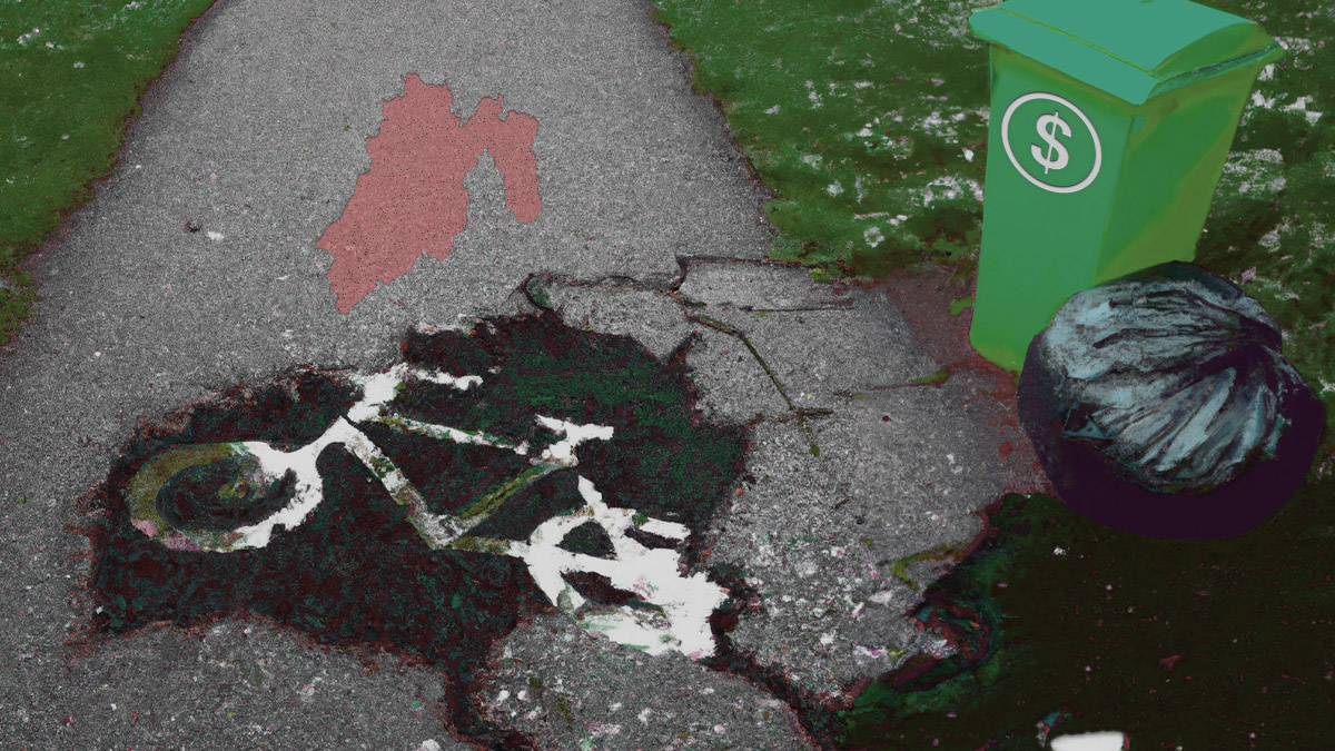 Una ciclovía abandonada en el Estado de México, con el dinero oculto