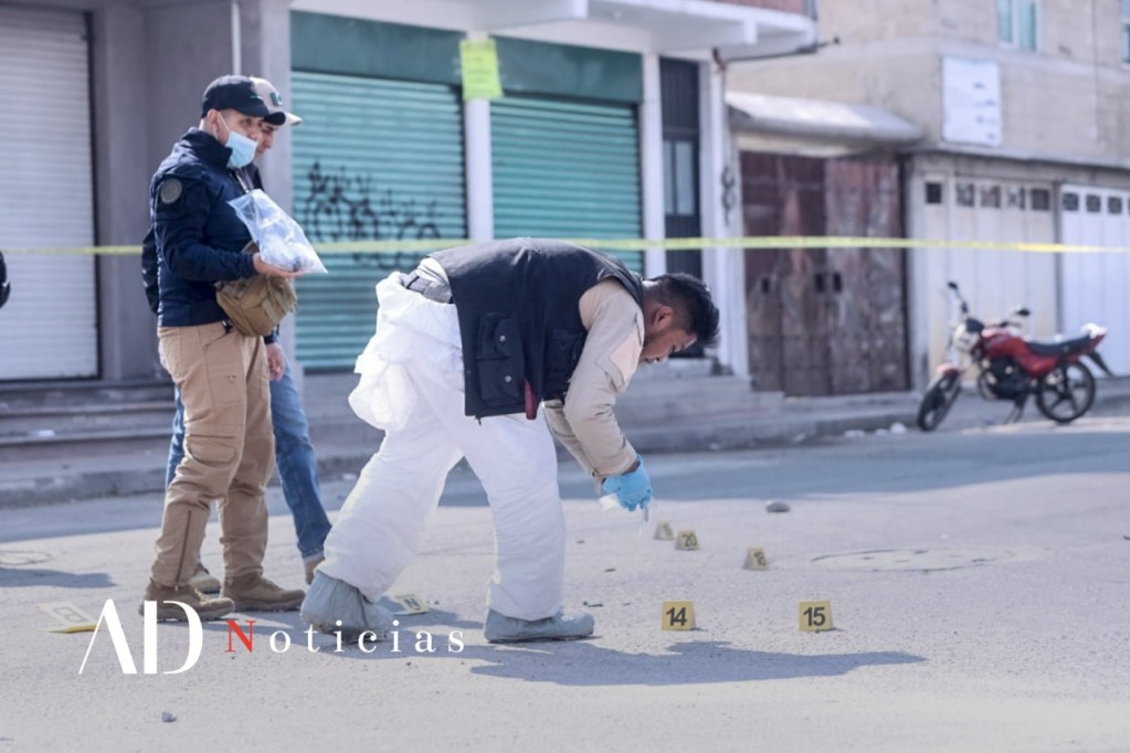 Casquillos dejados por balacera en Lerma