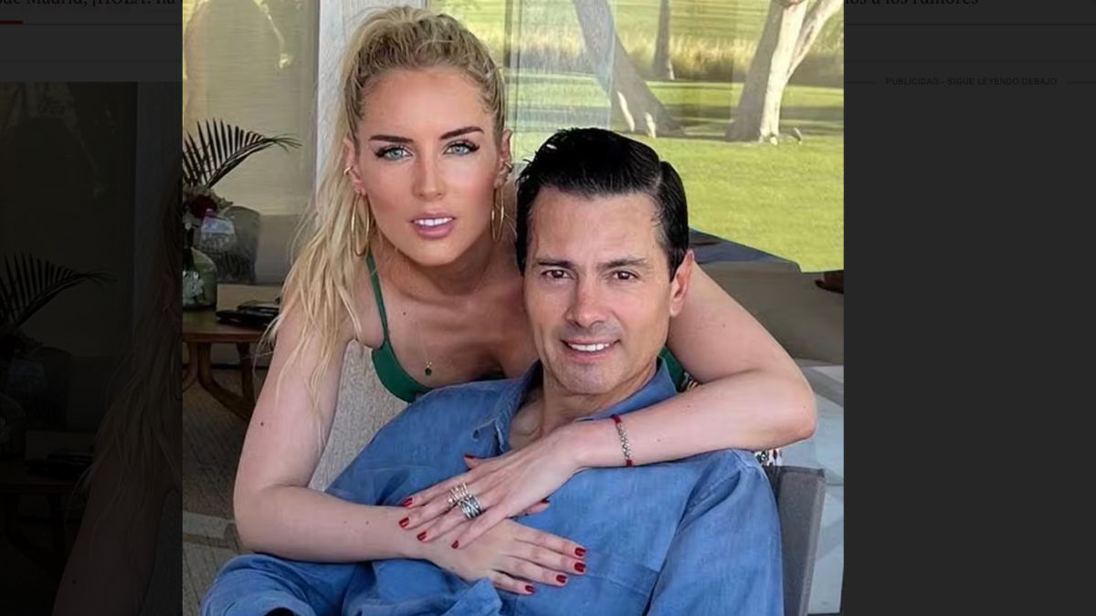 Enrique Peña Nieto con su pareja Tania Ruiz