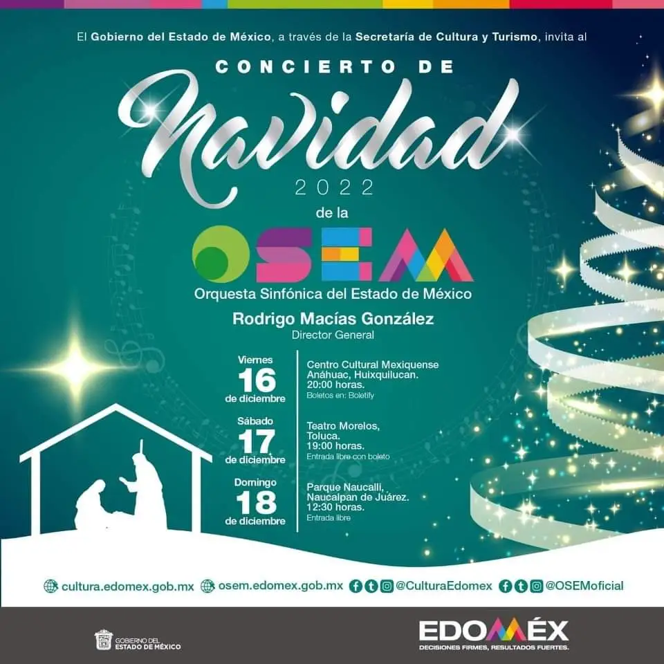 Eventos de la OSEM este diciembre en Toluca