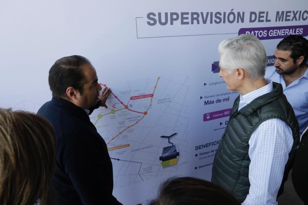 Alfredo del Mazo en Línea 2 del Mexicable