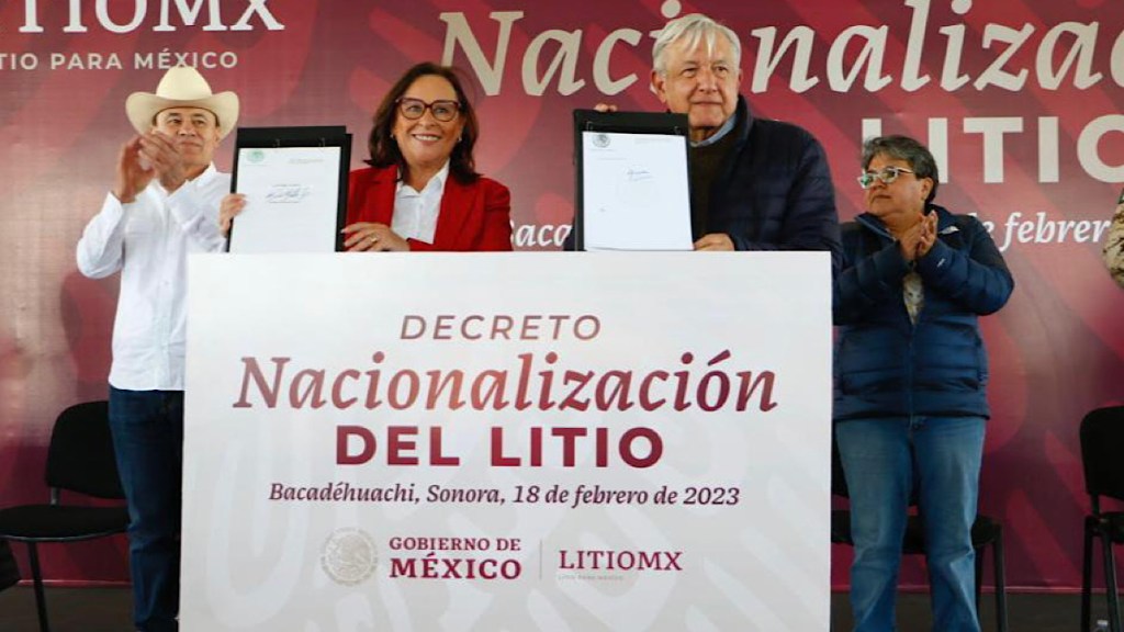 Es oficial, AMLO firma decreto para nacionalizar el litio
