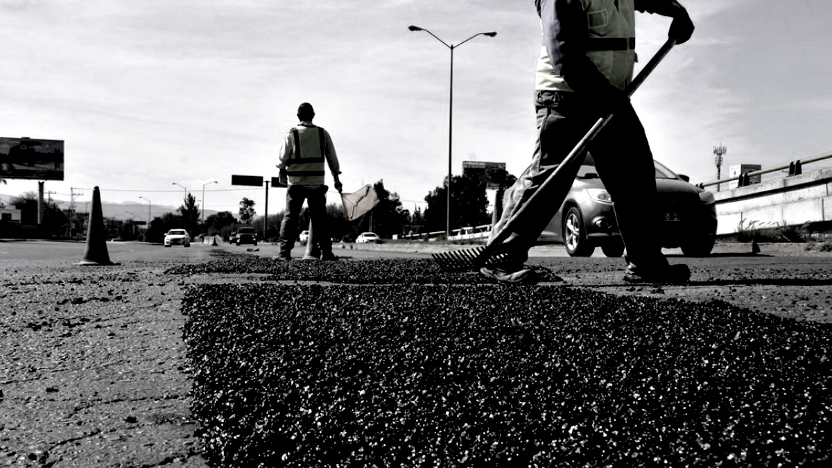 trabajos de bacheo en Toluca