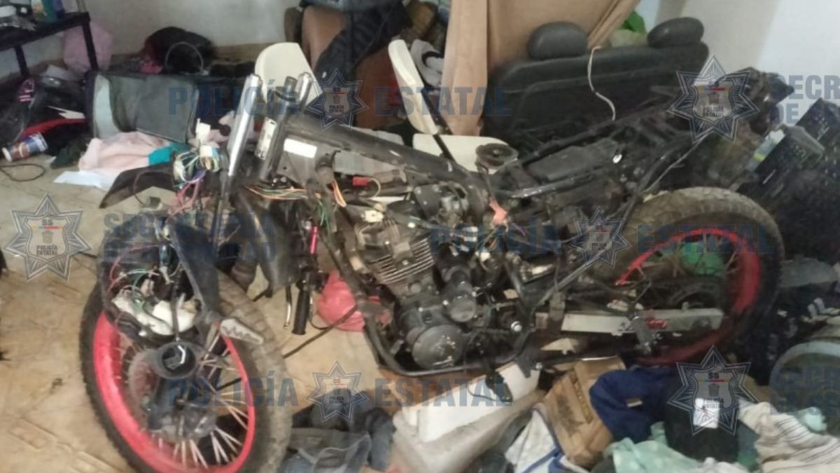 Motocicleta con reporte de robo en Texcoco