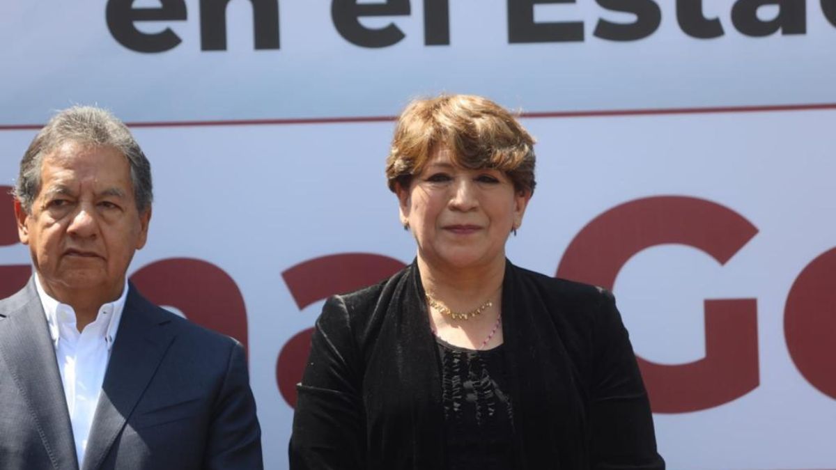 Delfina Gómez tras su registro como candidata