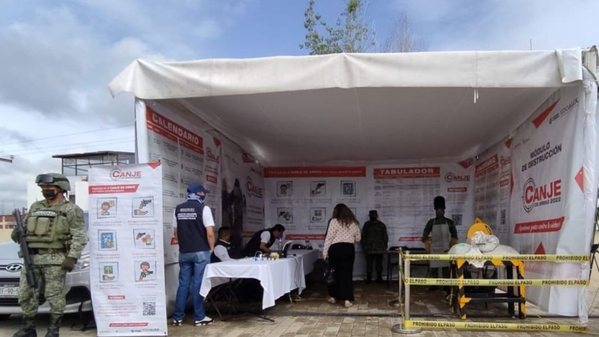 Módulo de canje de armas en Nicolás Romero