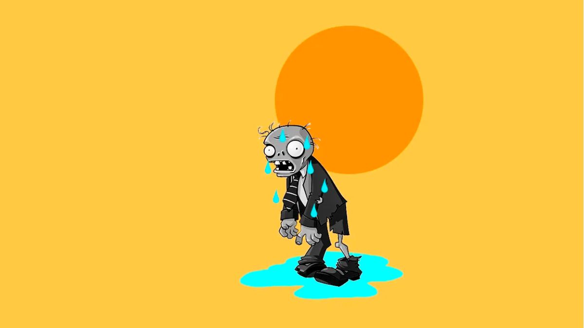 Zombi derritiéndose por el calor