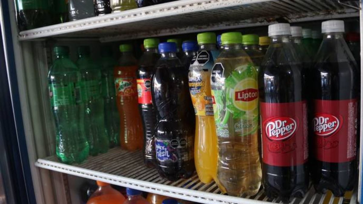 Refrescos en un refrigerador