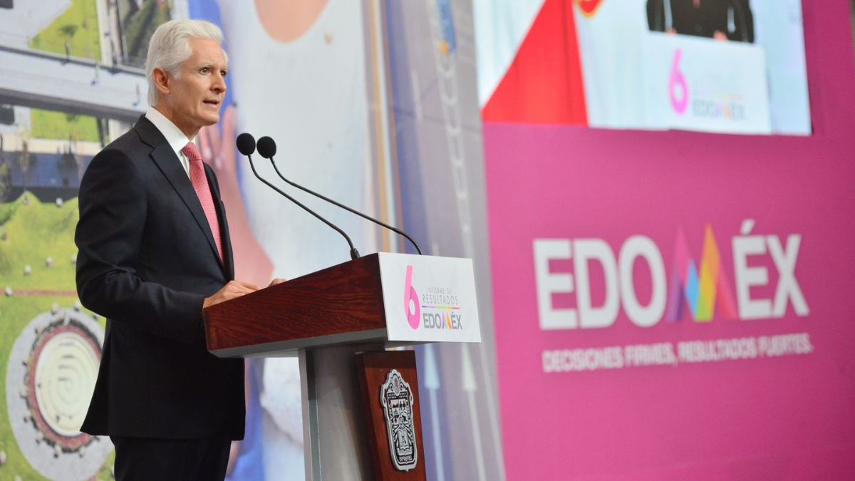 Alfredo Del Mazo durante su informe de gobierno