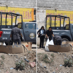 Localizan restos humanos en canal de aguas negras en Texcoco.
