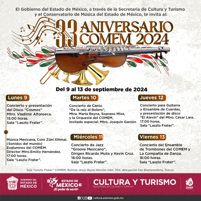 agenda finde Toluca y Metepec