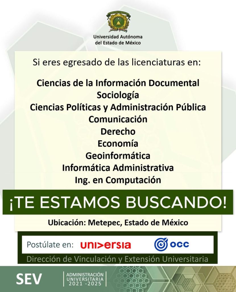 UAEMex vacantes empleo Toluca