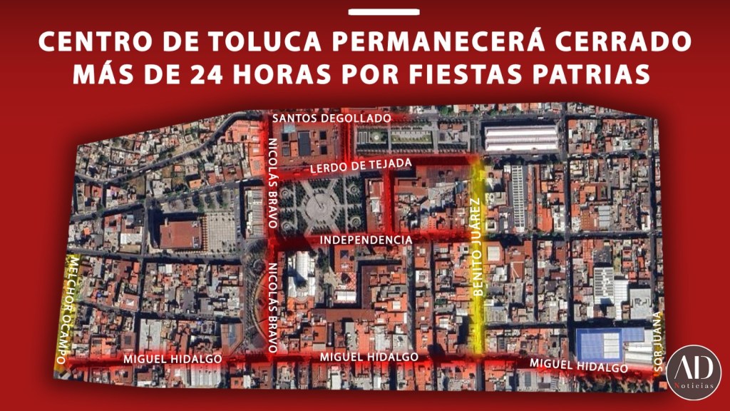 calles cerradas Toluca independencia