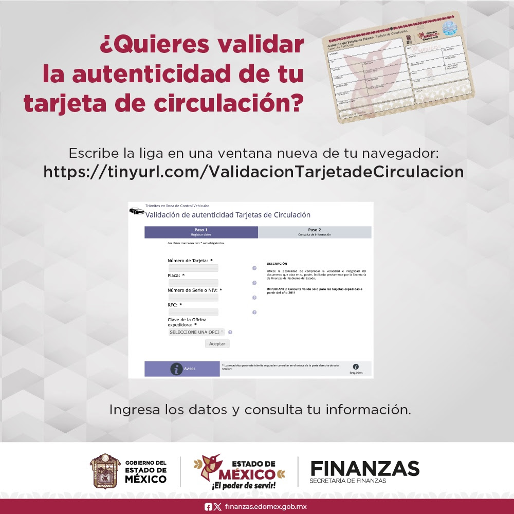 autenticidad de tu tarjeta de circulación
