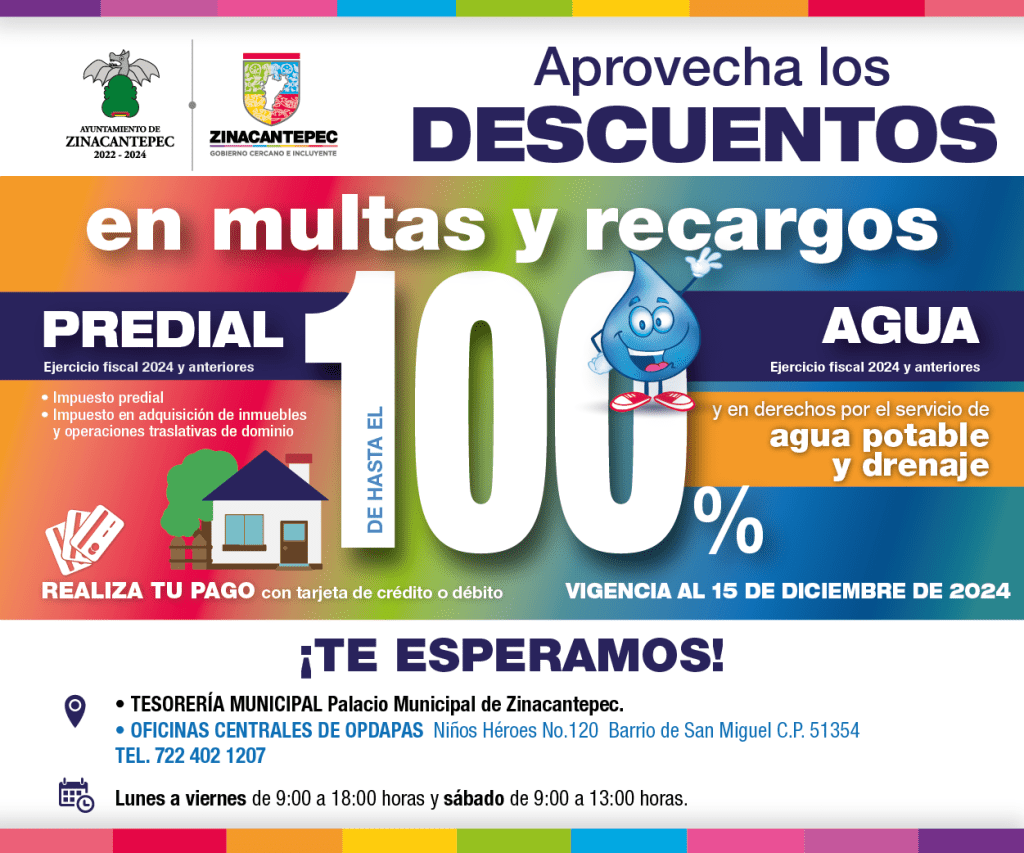 Zinacantepec condonación agua predial