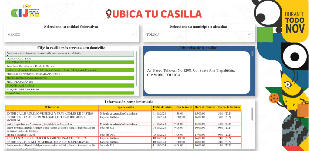Consulta Infantil y Juvenil 2024