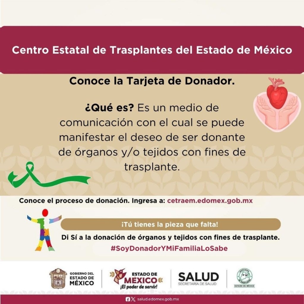 donador de órganos Edomex