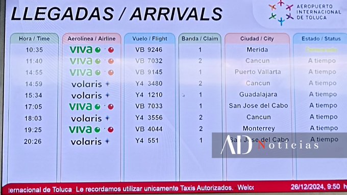 Aeropuerto Toluca fallas 