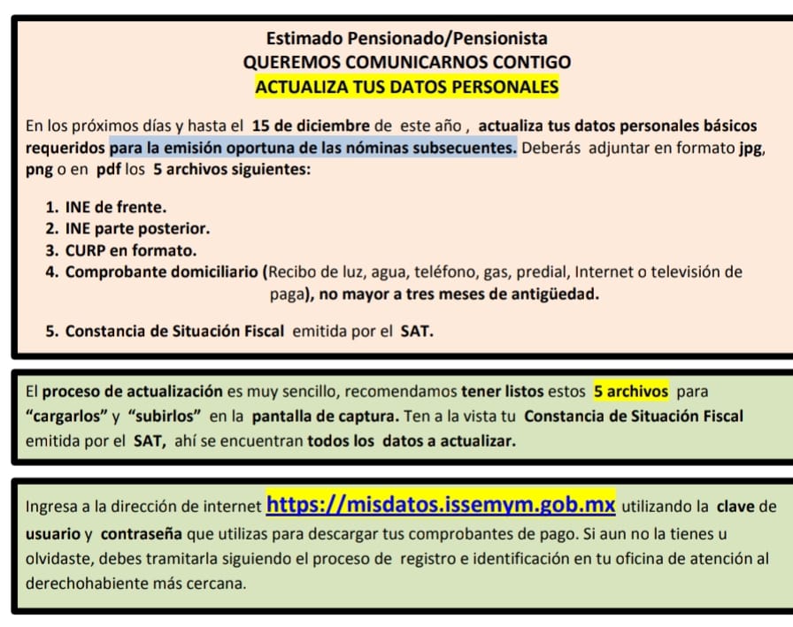 trámite issemym pensionados