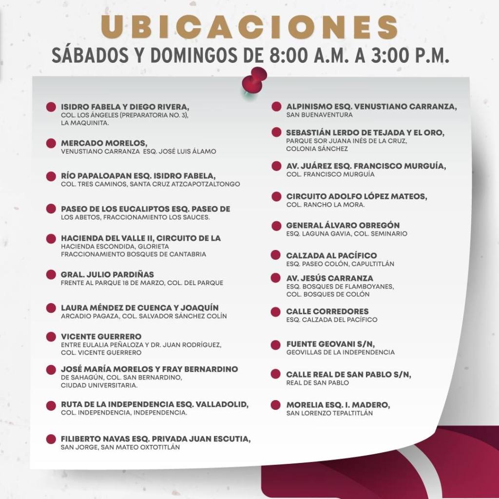 puntos recolección basura Toluca