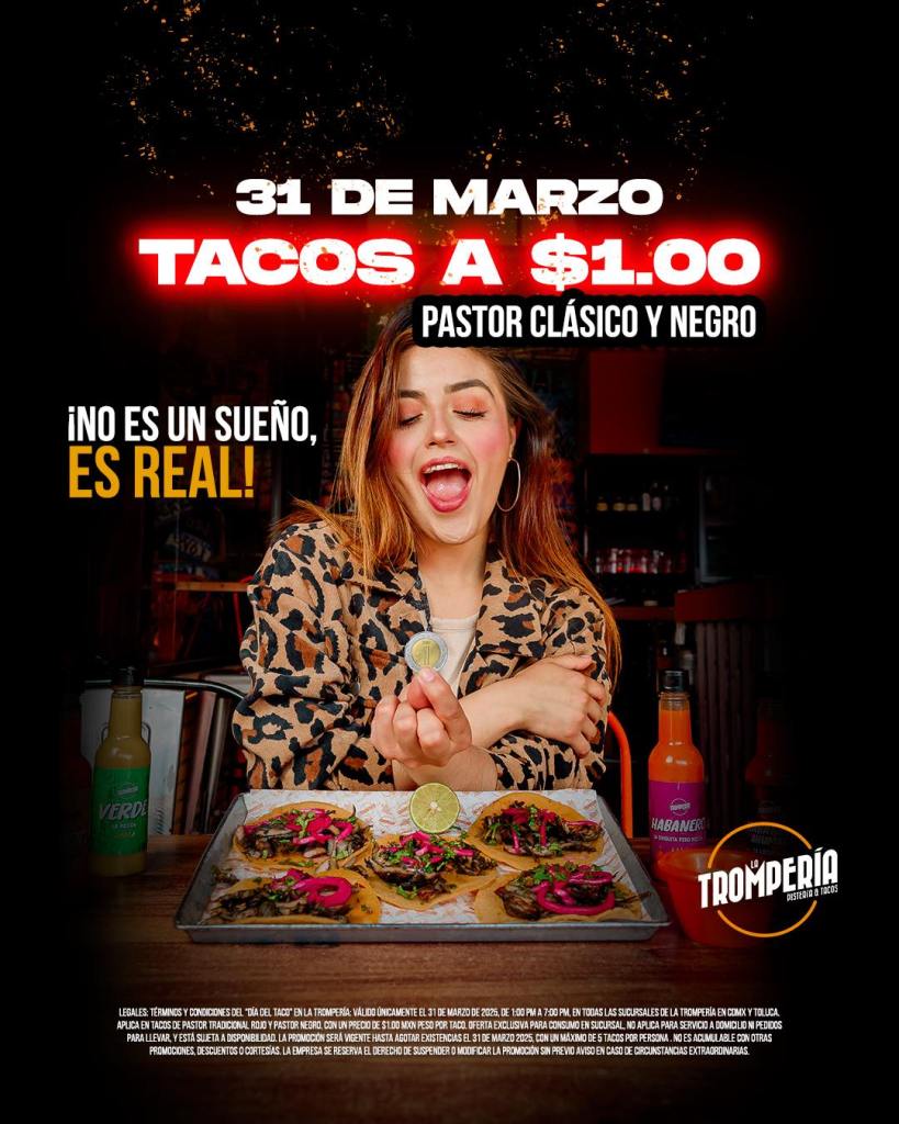Día del taco en Toluca y Metepec