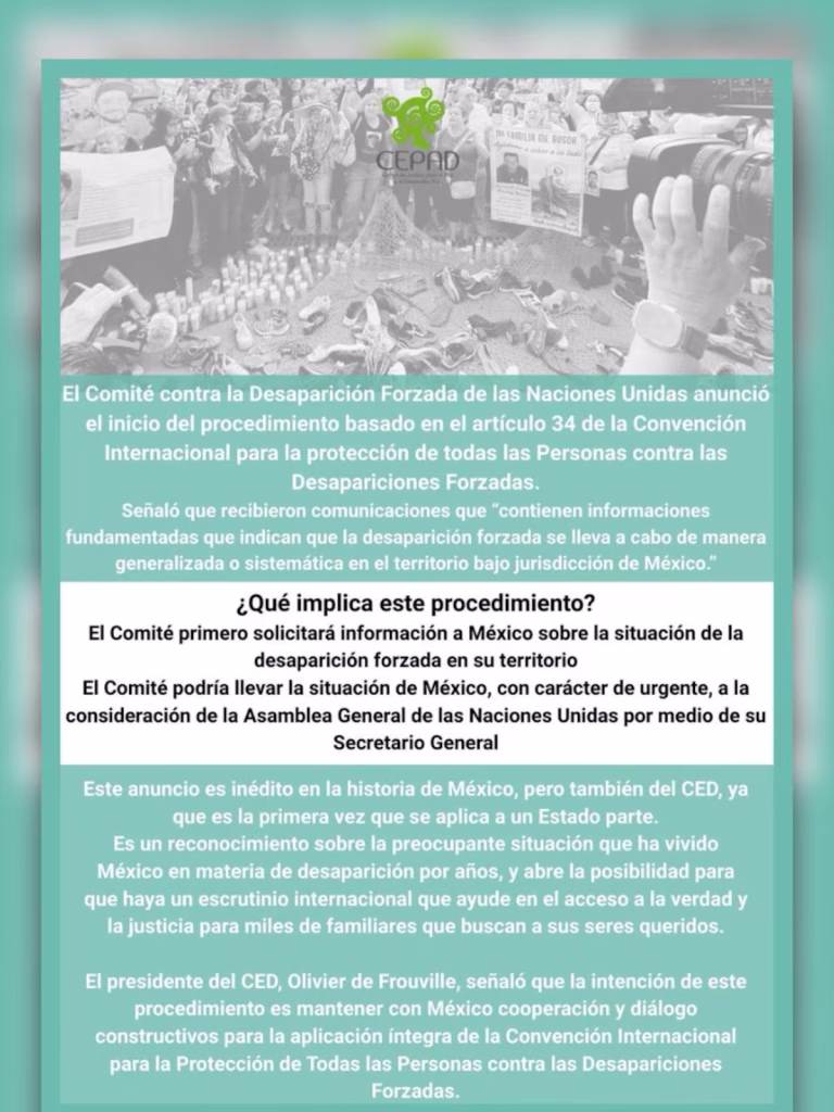 ONU desapariciones forzadas México