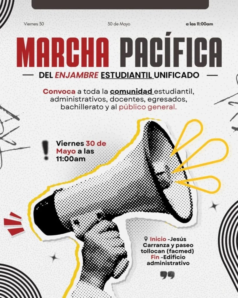 Marcha enjambre estudiantil UAEMéx