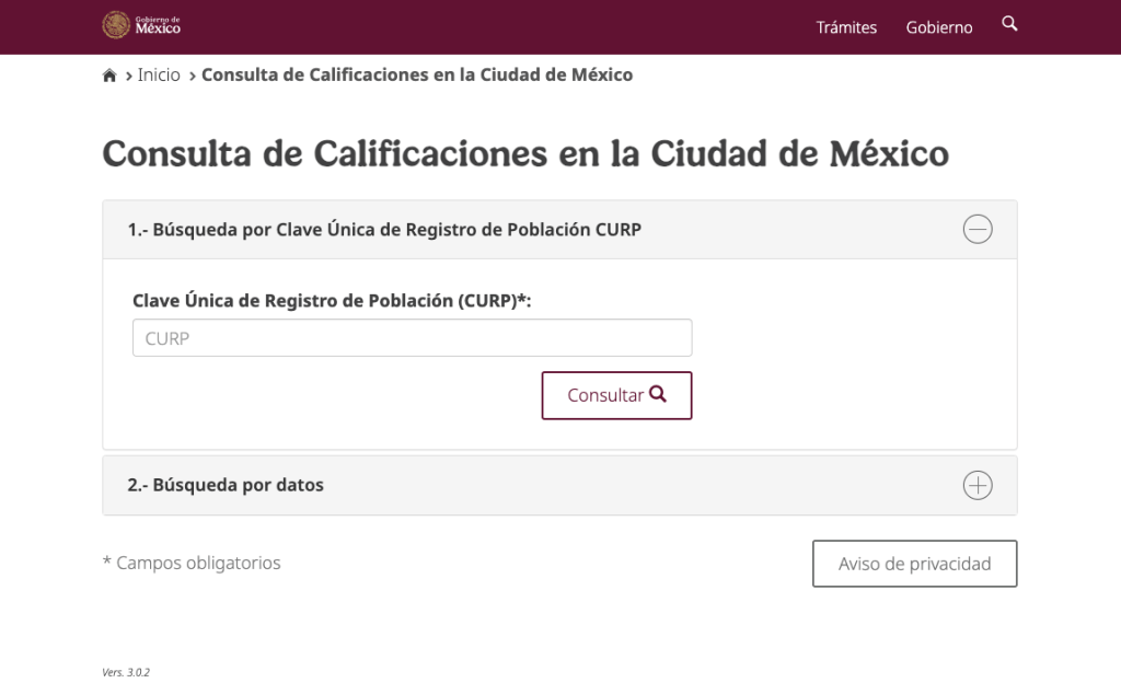 Calificaciones calendario SEP
