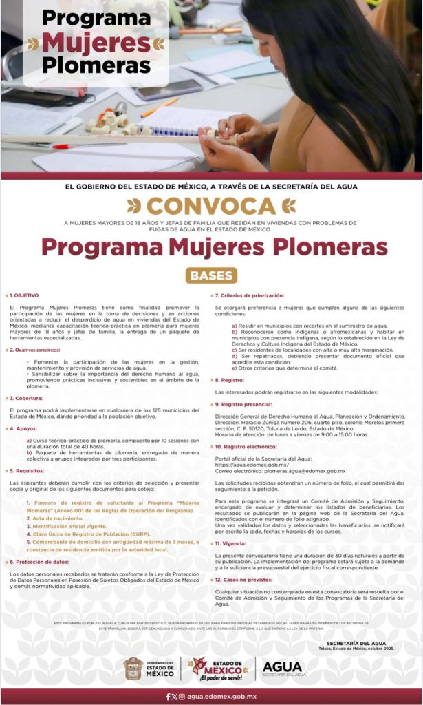 programa Mujeres Plomeras