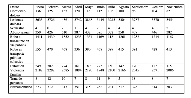 Delitos gobierno Delfina Gómez