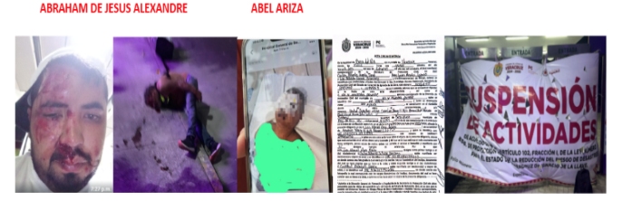 A portrait of a man with a bruised face.