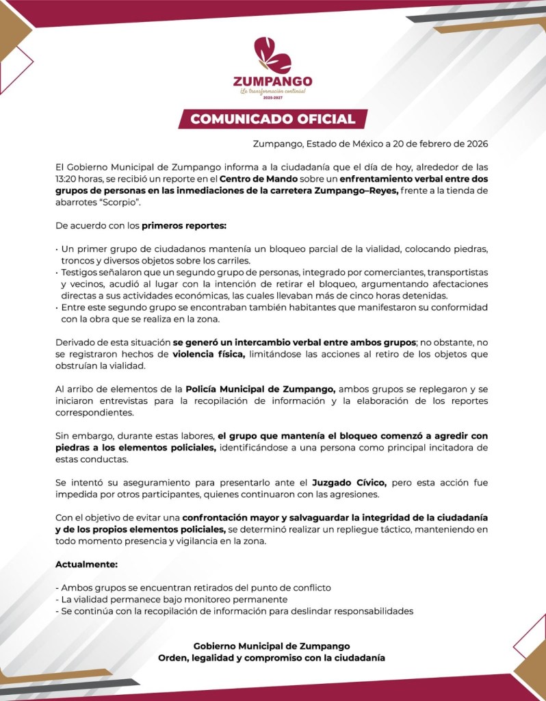 Conflicto agua Zumpango