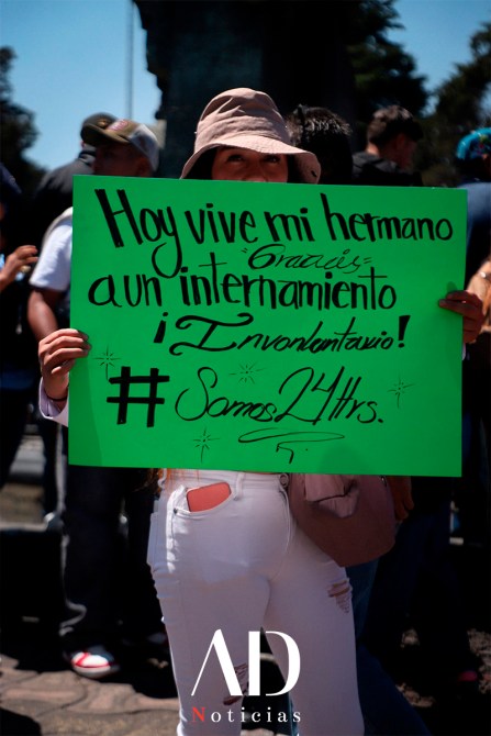 manifestación centros de rehabilitación en Toluca