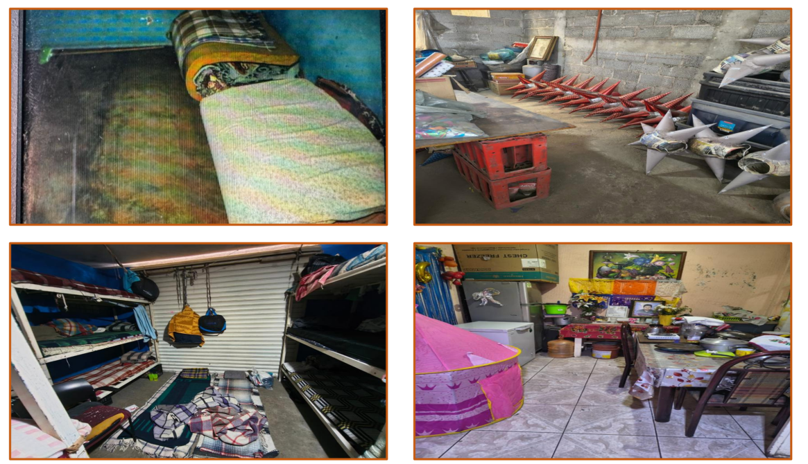 Cama sencilla con mantas en un espacio pequeño y colorido.