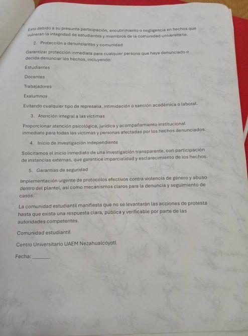 paro en UAEM Nezahualcóyotl 